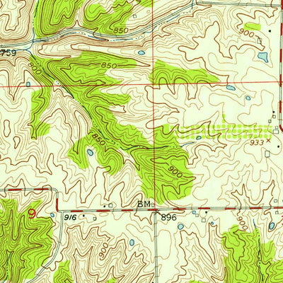 United States Geological Survey Bennington, IN (1956, 24000-Scale) digital map