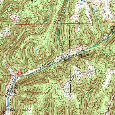 United States Geological Survey Bennington, IN (1971, 24000-Scale) digital map