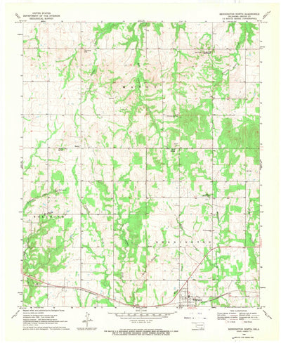 United States Geological Survey Bennington North, OK (1969, 24000-Scale) digital map