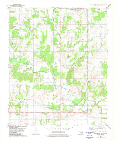 United States Geological Survey Bennington South, OK (1980, 24000-Scale) digital map
