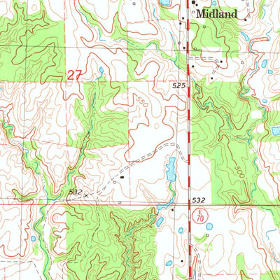 United States Geological Survey Bennington South, OK (1980, 24000-Scale) digital map