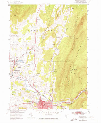 United States Geological Survey Bennington, VT (1954, 24000-Scale) digital map