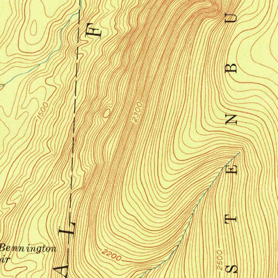 United States Geological Survey Bennington, VT (1954, 24000-Scale) digital map