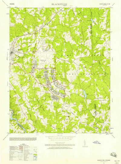 United States Geological Survey Benns Church, VA (1951, 24000-Scale) digital map