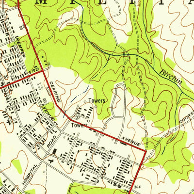 United States Geological Survey Benns Church, VA (1951, 24000-Scale) digital map