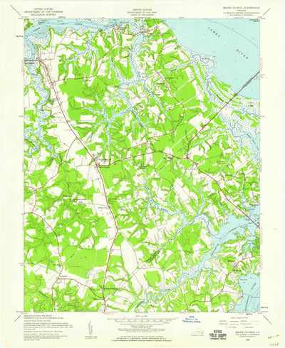 United States Geological Survey Benns Church, VA (1957, 24000-Scale) digital map