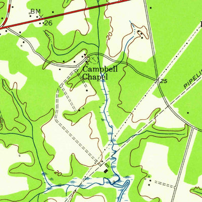 United States Geological Survey Benns Church, VA (1957, 24000-Scale) digital map