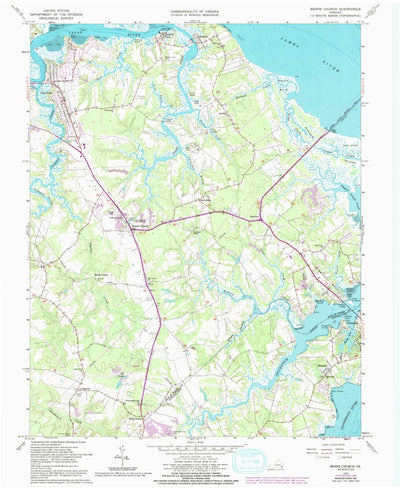 United States Geological Survey Benns Church, VA (1965, 24000-Scale) digital map