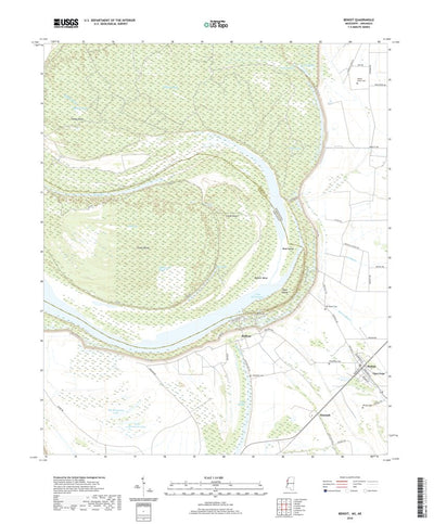 United States Geological Survey Benoit, MS (2020, 24000-Scale) digital map