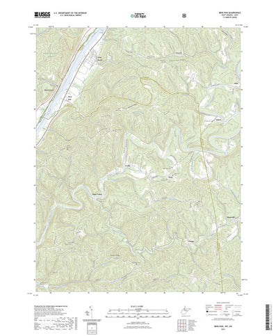 United States Geological Survey Bens Run, WV (2023, 24000-Scale) digital map