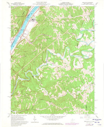 United States Geological Survey Bens Run, WV-OH (1960, 24000-Scale) digital map