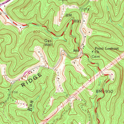 United States Geological Survey Bens Run, WV-OH (1960, 24000-Scale) digital map