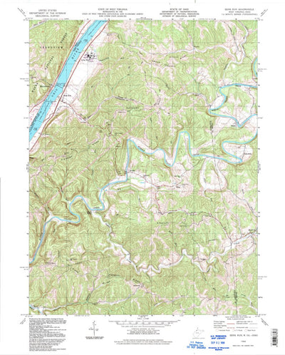 United States Geological Survey Bens Run, WV-OH (1994, 24000-Scale) digital map