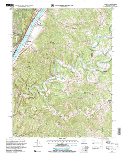United States Geological Survey Bens Run, WV-OH (2002, 24000-Scale) digital map