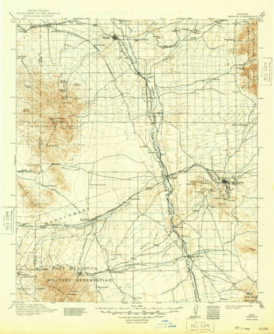 United States Geological Survey Benson, AZ (1915, 125000-Scale) digital map