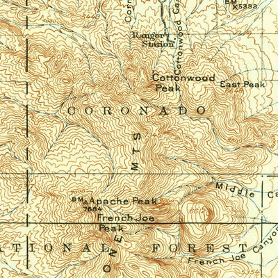 United States Geological Survey Benson, AZ (1915, 125000-Scale) digital map