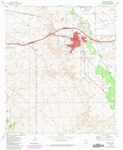 United States Geological Survey Benson, AZ (1973, 24000-Scale) digital map