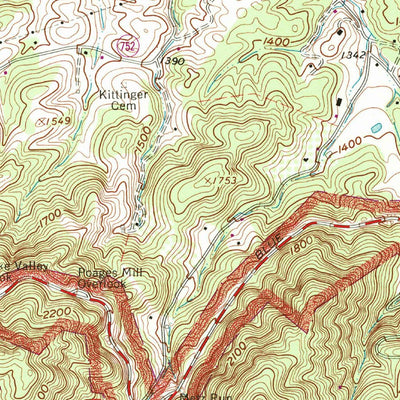 United States Geological Survey Bent Mountain, VA (1963, 24000-Scale) digital map
