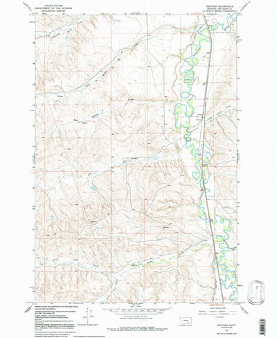 United States Geological Survey Benteen, MT (1967, 24000-Scale) digital map