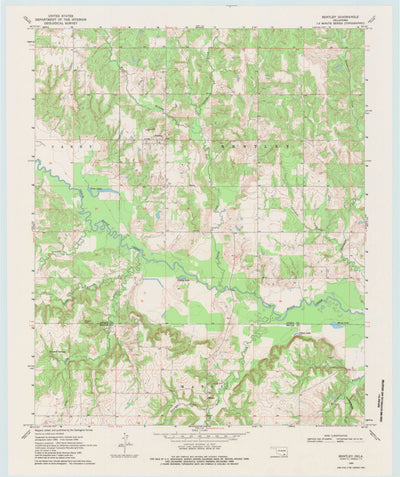 United States Geological Survey Bentley, OK (1969, 24000-Scale) digital map