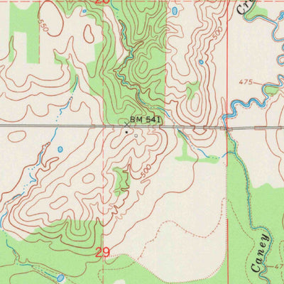 United States Geological Survey Bentley, OK (1969, 24000-Scale) digital map