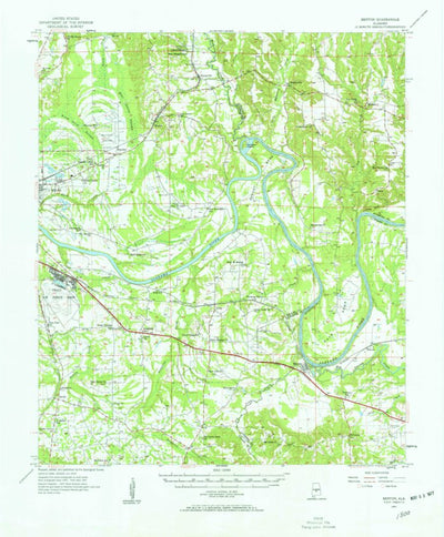 United States Geological Survey Benton, AL (1957, 62500-Scale) digital map