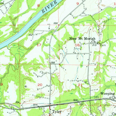 United States Geological Survey Benton, AL (1957, 62500-Scale) digital map