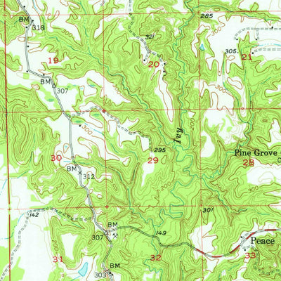 United States Geological Survey Benton, AL (1957, 62500-Scale) digital map