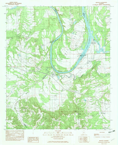 United States Geological Survey Benton, AL (1982, 24000-Scale) digital map