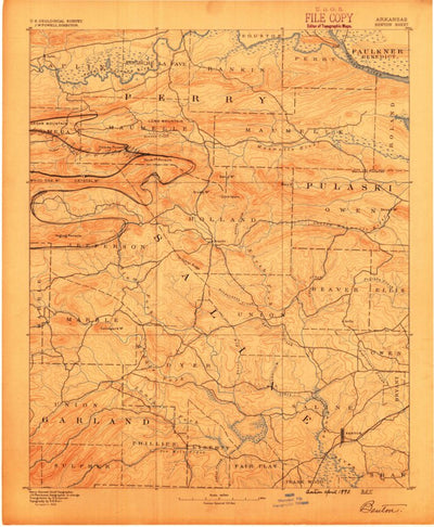 United States Geological Survey Benton, AR (1890, 125000-Scale) digital map