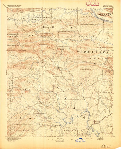 United States Geological Survey Benton, AR (1894, 125000-Scale) digital map