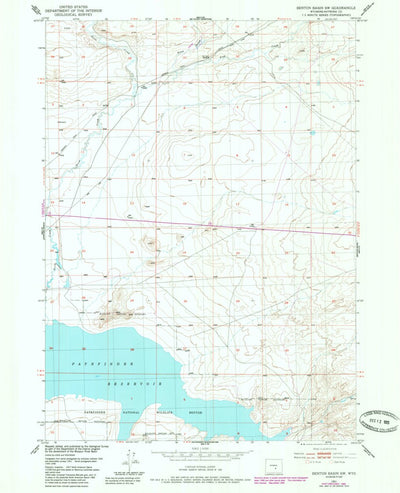 United States Geological Survey Benton Basin SW, WY (1951, 24000-Scale) digital map