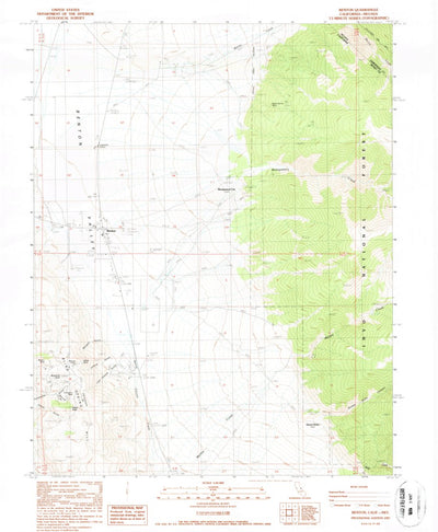 United States Geological Survey Benton, CA-NV (1987, 24000-Scale) digital map