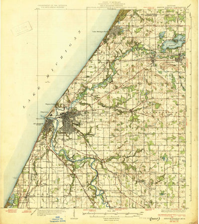 United States Geological Survey Benton Harbor, MI (1930, 62500-Scale) digital map