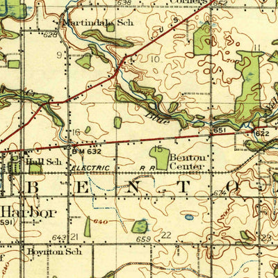 United States Geological Survey Benton Harbor, MI (1930, 62500-Scale) digital map