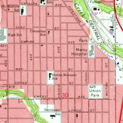 United States Geological Survey Benton Harbor, MI (1970, 24000-Scale) digital map