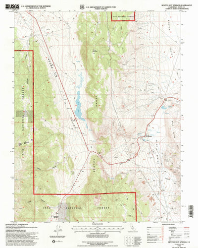 United States Geological Survey Benton Hot Springs, CA (1994, 24000-Scale) digital map