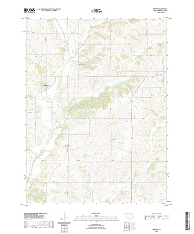United States Geological Survey Benton, IA (2022, 24000-Scale) digital map