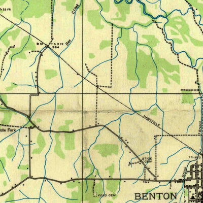 United States Geological Survey Benton, KY (1936, 48000-Scale) digital map