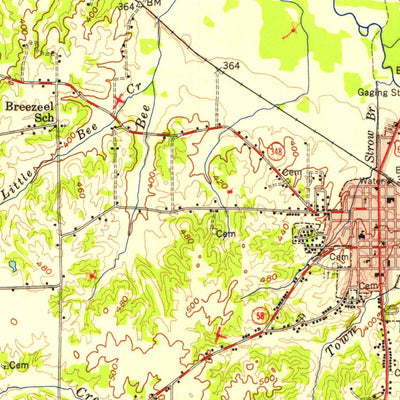 United States Geological Survey Benton, KY (1955, 62500-Scale) digital map