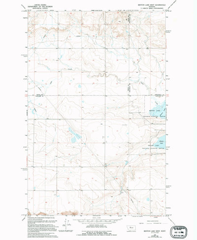 United States Geological Survey Benton Lake West, MT (1965, 24000-Scale) digital map