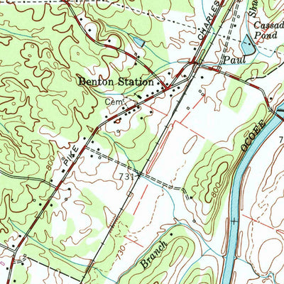 United States Geological Survey Benton, TN (1967, 24000-Scale) digital map