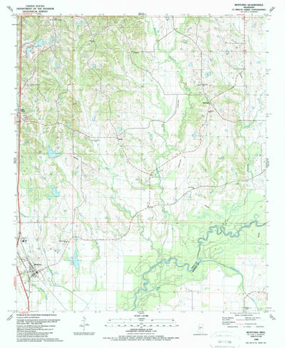 United States Geological Survey Bentonia, MS (1988, 24000-Scale) digital map