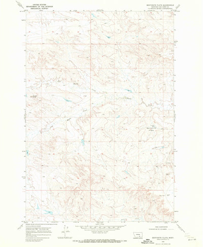 United States Geological Survey Bentonite Flats, MT (1969, 24000-Scale) digital map