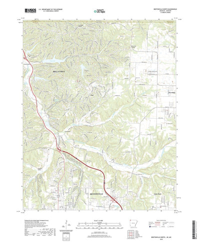 United States Geological Survey Bentonville North, AR (2020, 24000-Scale) digital map