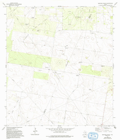 United States Geological Survey Bentsen Ranch, TX (1972, 24000-Scale) digital map