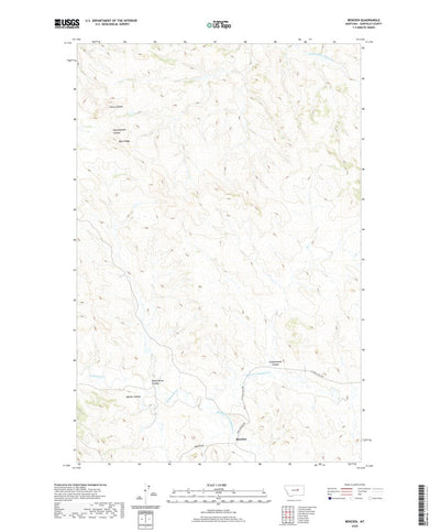 United States Geological Survey Benzien, MT (2020, 24000-Scale) digital map