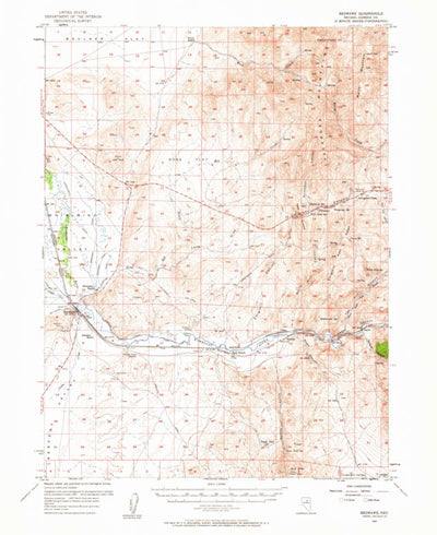 United States Geological Survey Beowawe, NV (1957, 62500-Scale) digital map