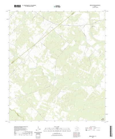 United States Geological Survey Berclair NW, TX (2022, 24000-Scale) digital map