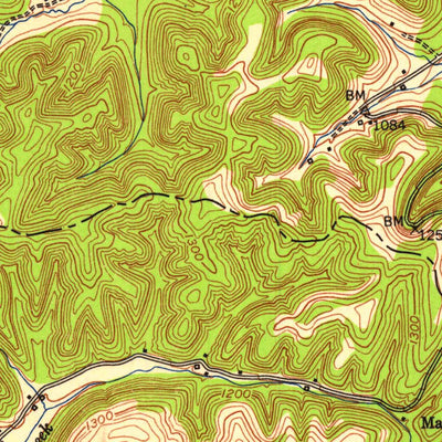 United States Geological Survey Berea, KY (1952, 24000-Scale) digital map